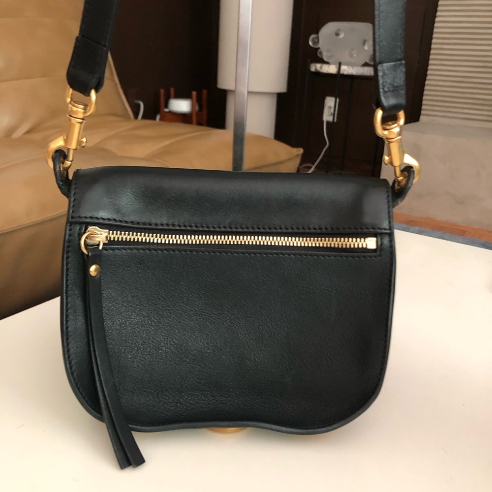 Chloé Kurtis Black Leather Crossbody with Gold Hardware - Picture 4 of 10